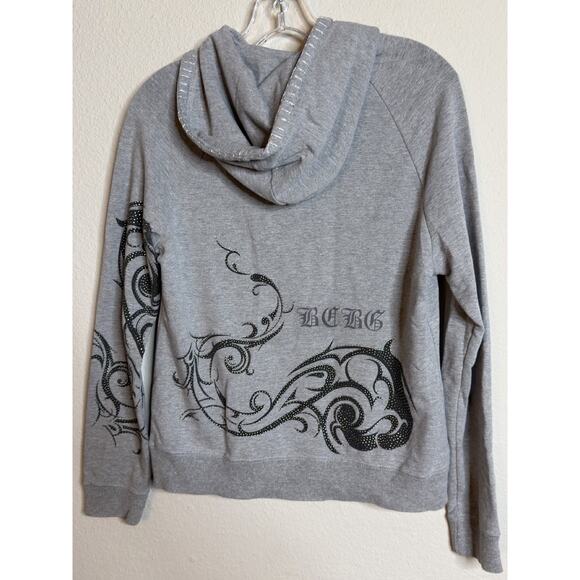 VTG Y2K BCBG Size L/M Grey/black Womens Tracksuit Set 2 Pc Flare Yoga - Picture 4 of 13